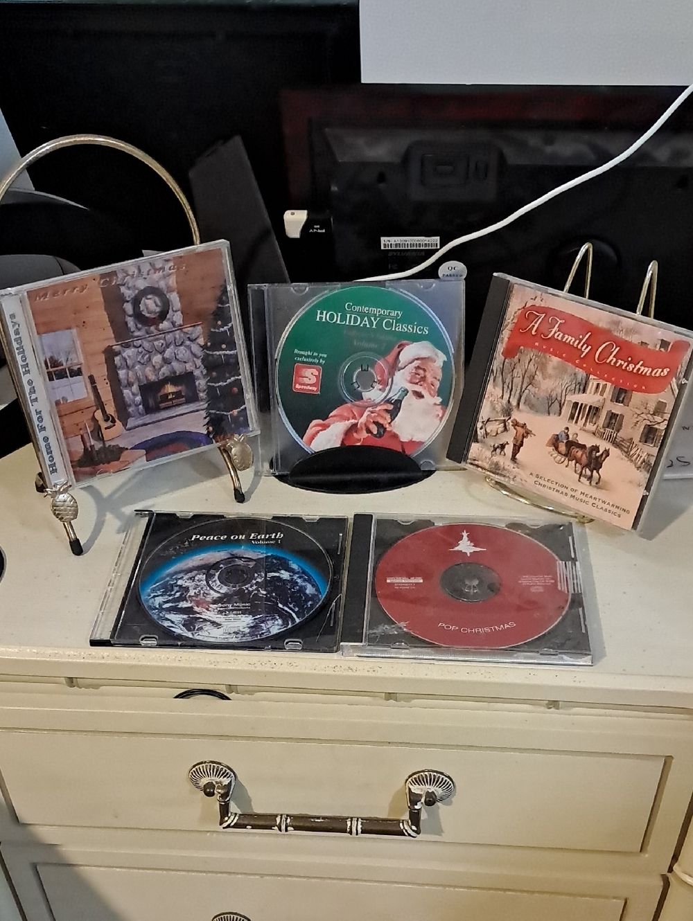 Holiday CD Lot with Festive Covers - Green, Red, Cream, Black